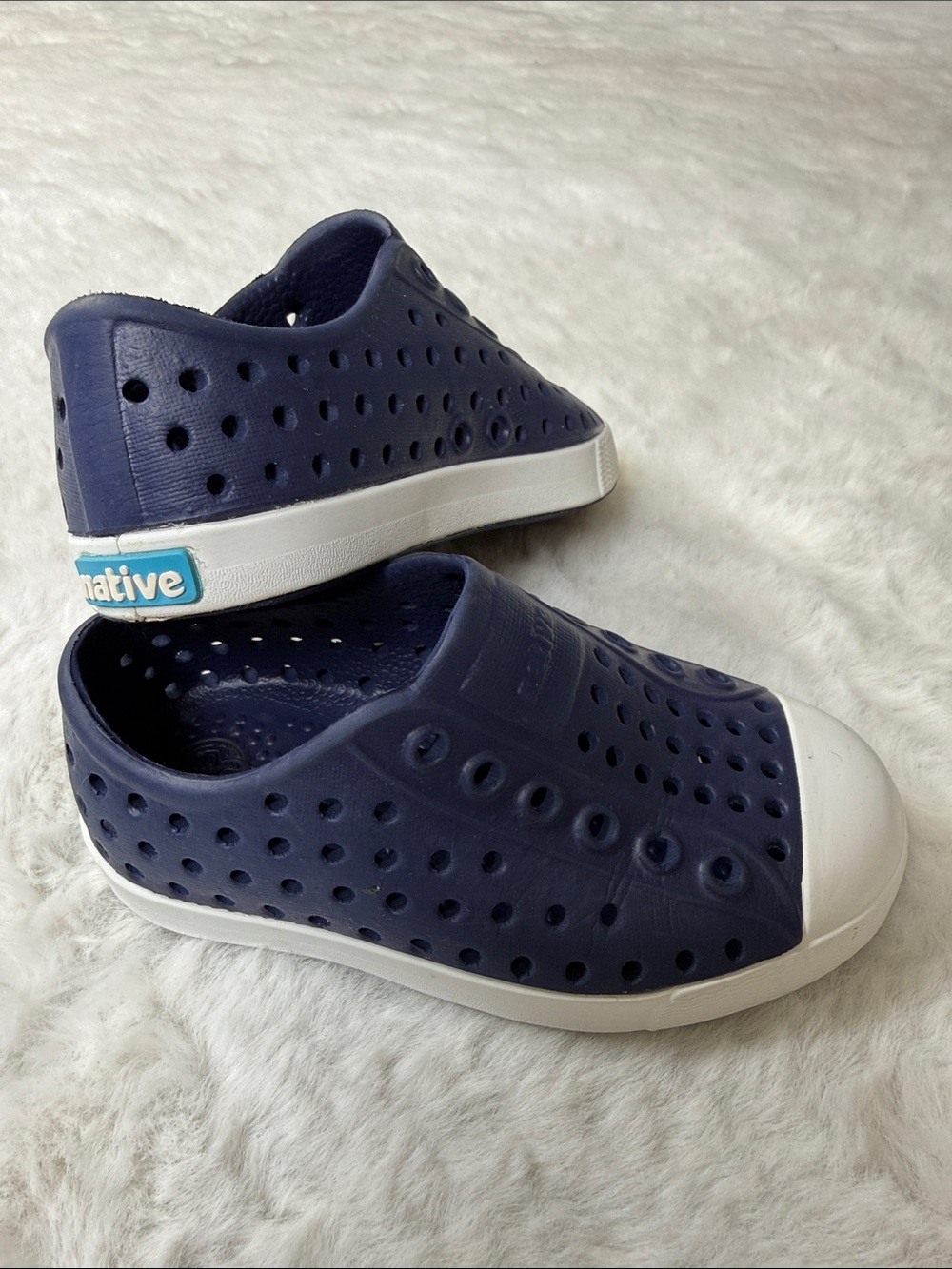 Native Jefferson Slip On Water Shoes C7 Child Toddler Navy Summer Play Vacation